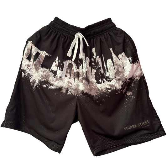 Singapore Skyline Mesh Athletic Shorts image 1