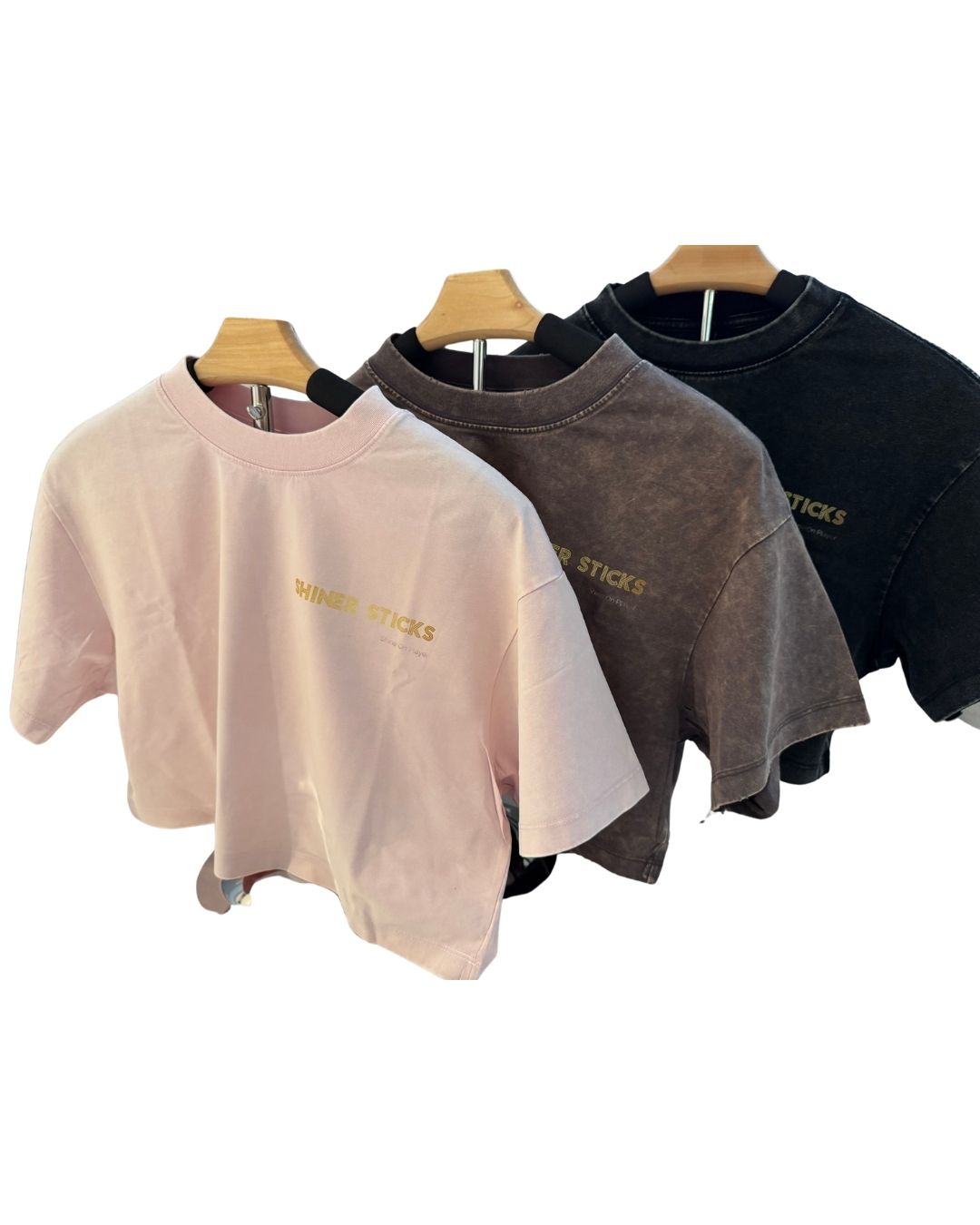 Shiner Sticks Crop Top [Black | Grey | Pink] image 2