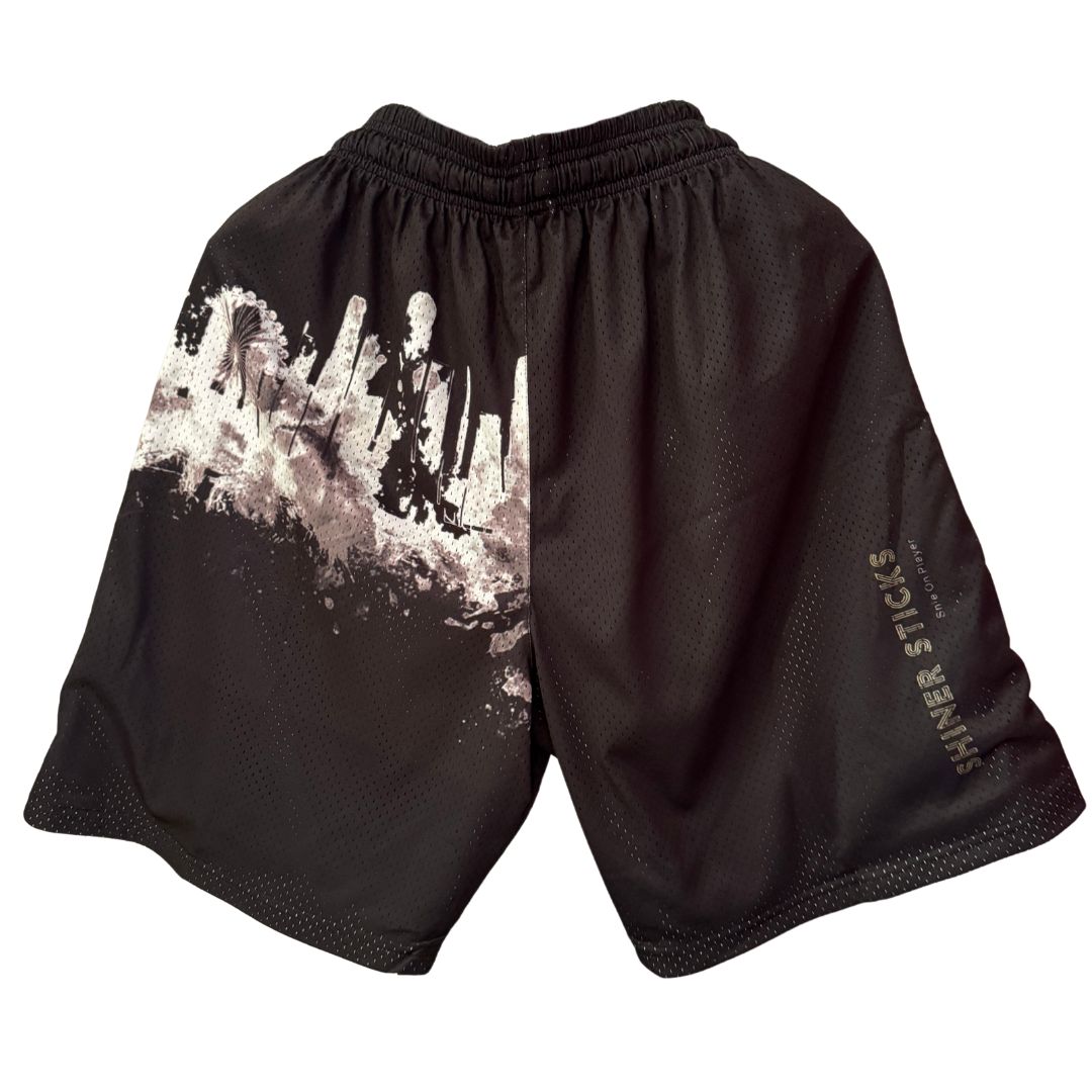 Singapore Skyline Mesh Athletic Shorts image 3