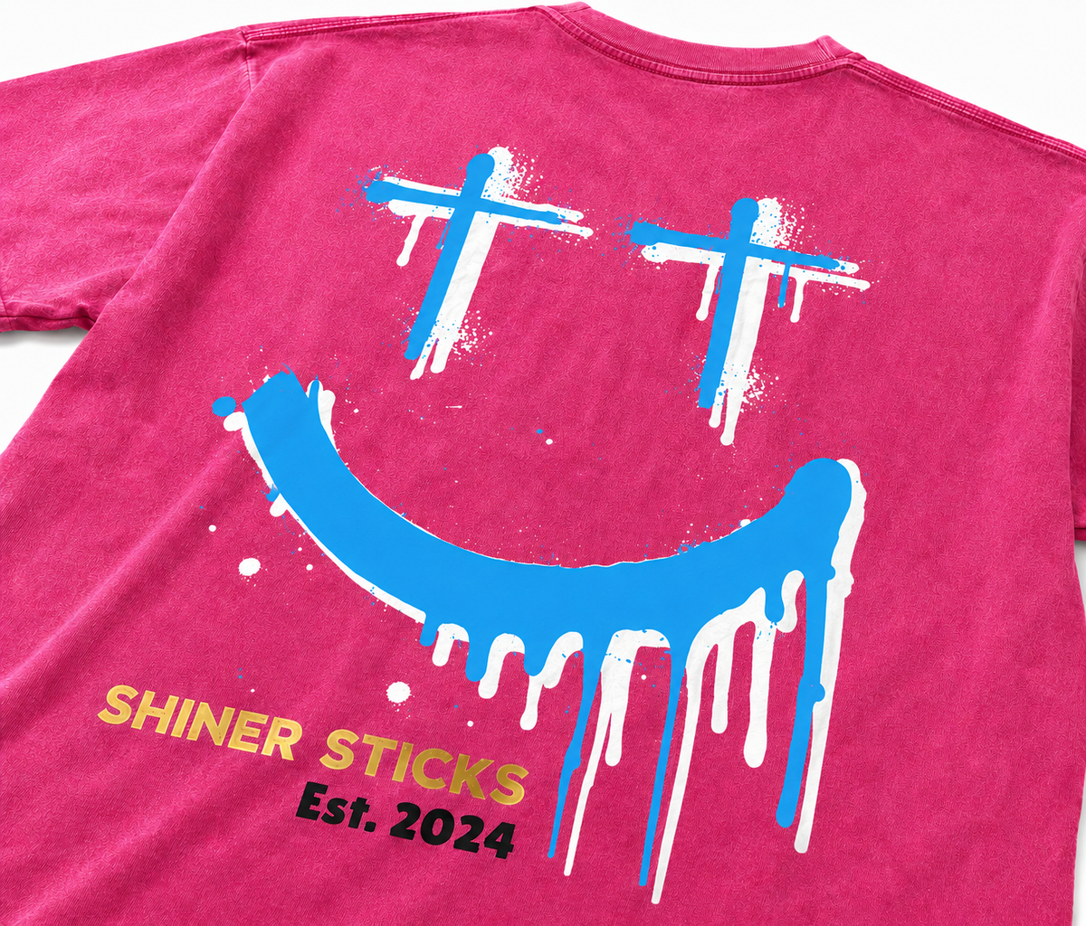 Oversized Acid-Washed Smiley Face Tshirt image 5