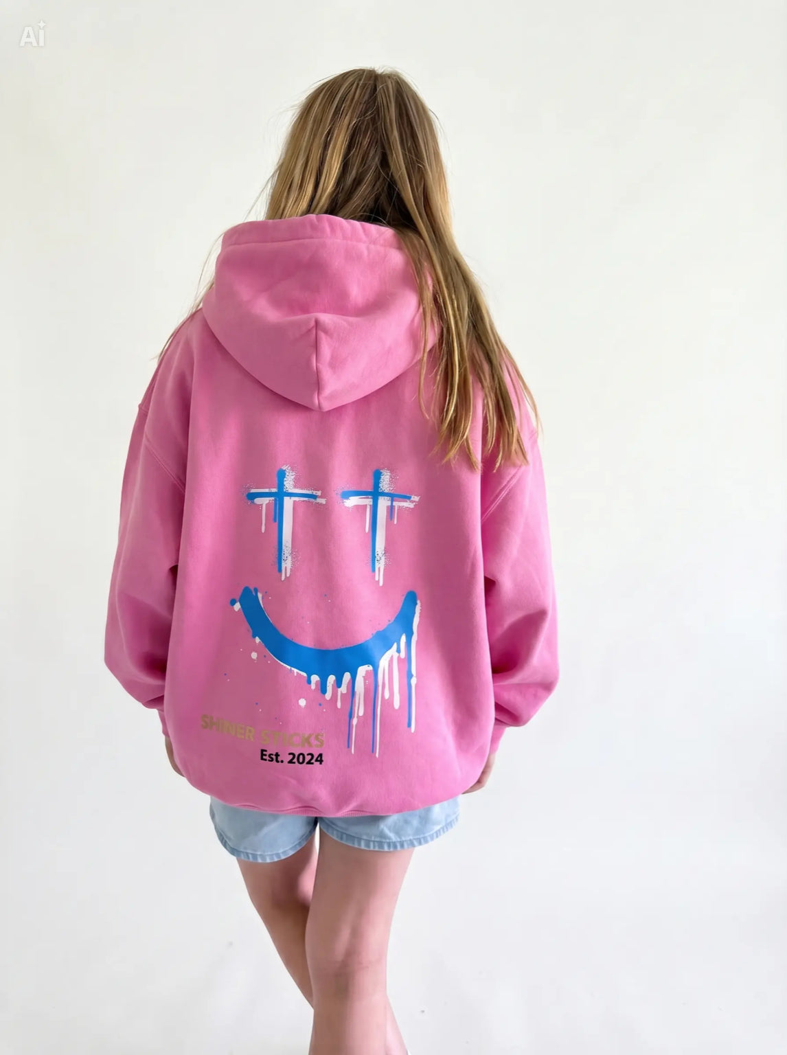 Fleece-Lined Oversized Hoodies [Dark Grey | White | Khaki | Pink] image 3