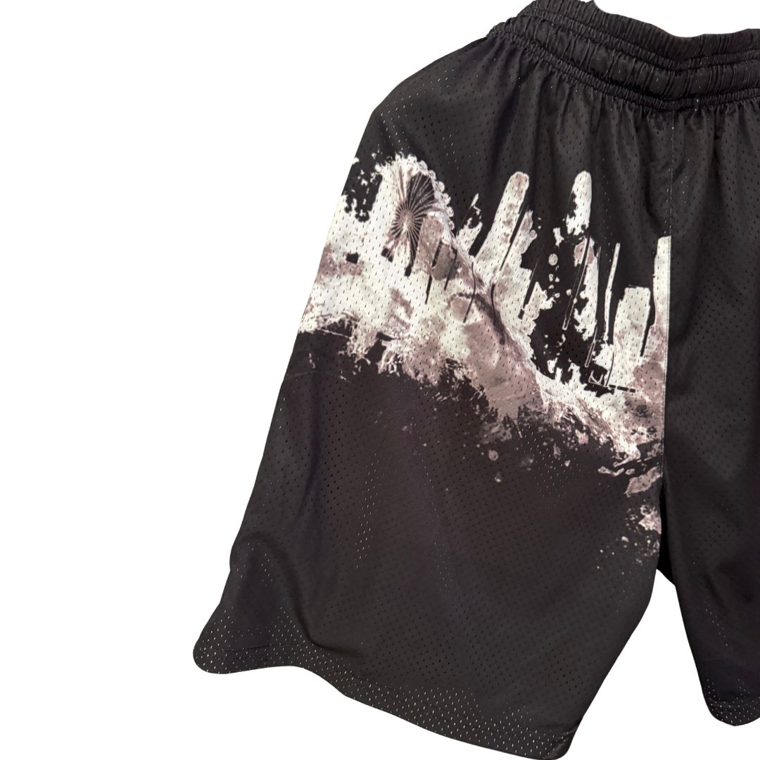 Singapore Skyline Mesh Athletic Shorts image 4
