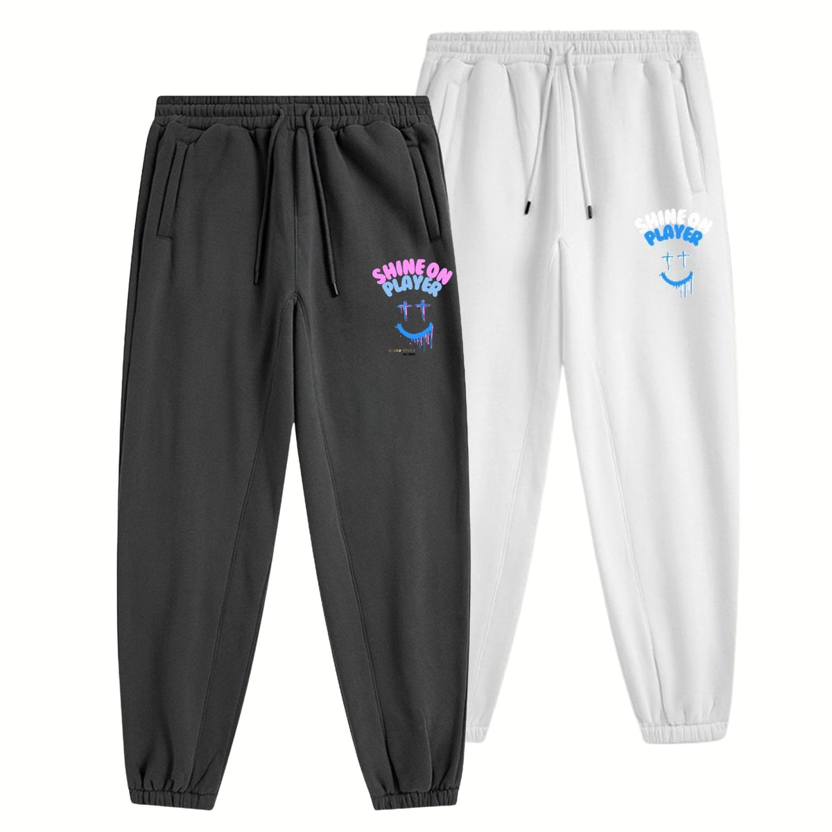 Fleece-Lined Unisex Joggers [Dark Grey | White] image 0