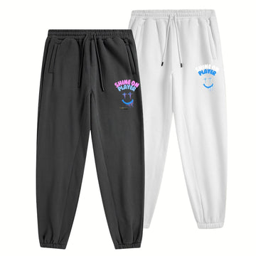 Fleece-Lined Unisex Joggers [Dark Grey | White] image 0