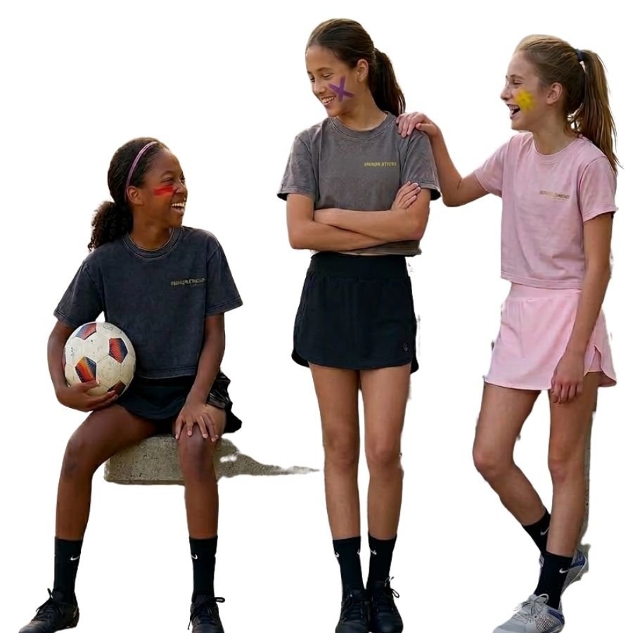 Women's Athletic Skirt with Built-In Shorts [Black | Pink] image 1