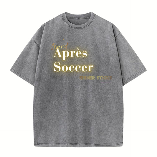 Oversized Acid-Washed Après Soccer Tshirt image 0