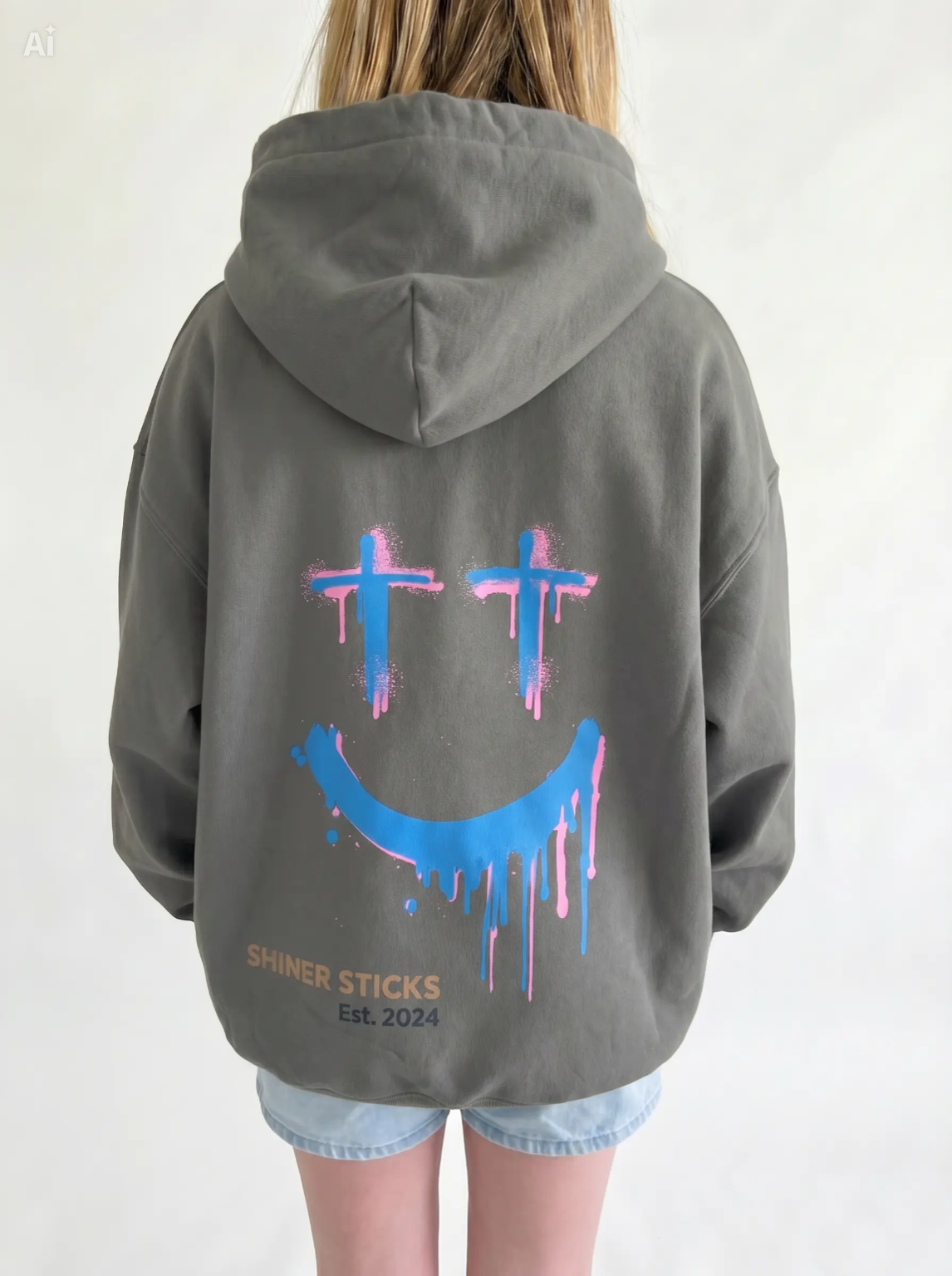 Fleece-Lined Oversized Hoodies [Dark Grey | White | Khaki | Pink] image 5