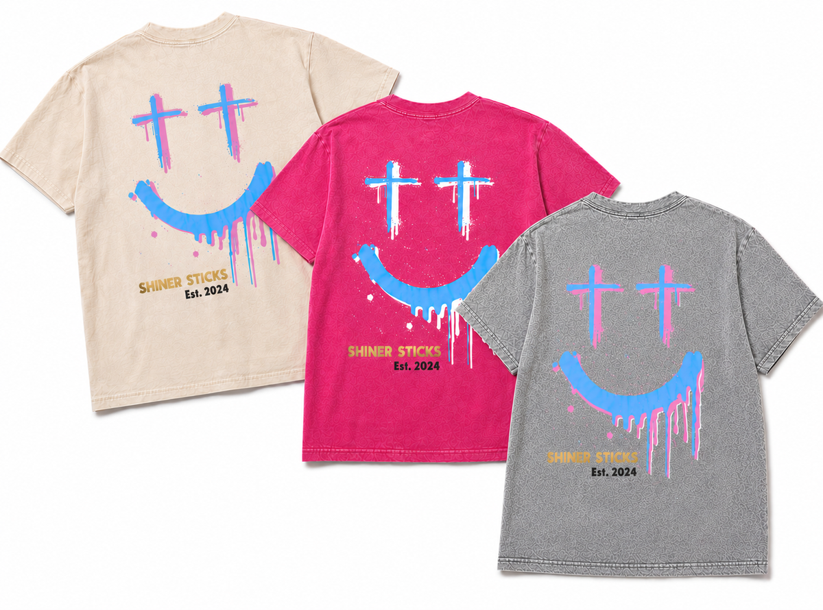 Oversized Acid-Washed Smiley Face Tshirt image 2