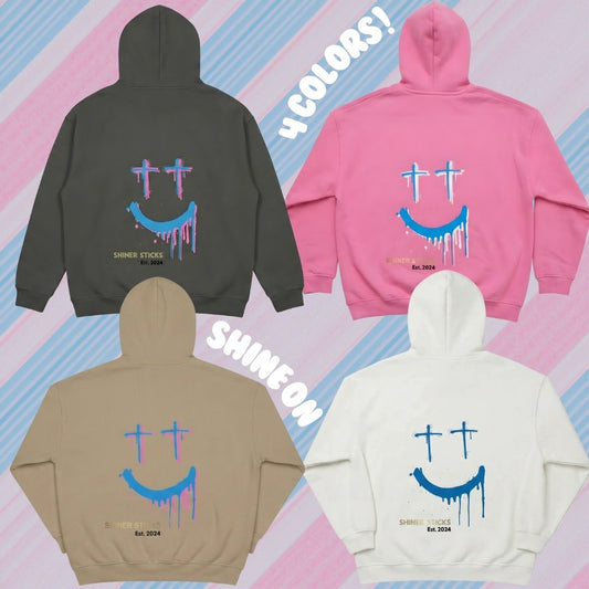 Fleece-Lined Oversized Hoodies [Dark Grey | White | Khaki | Pink] image 1