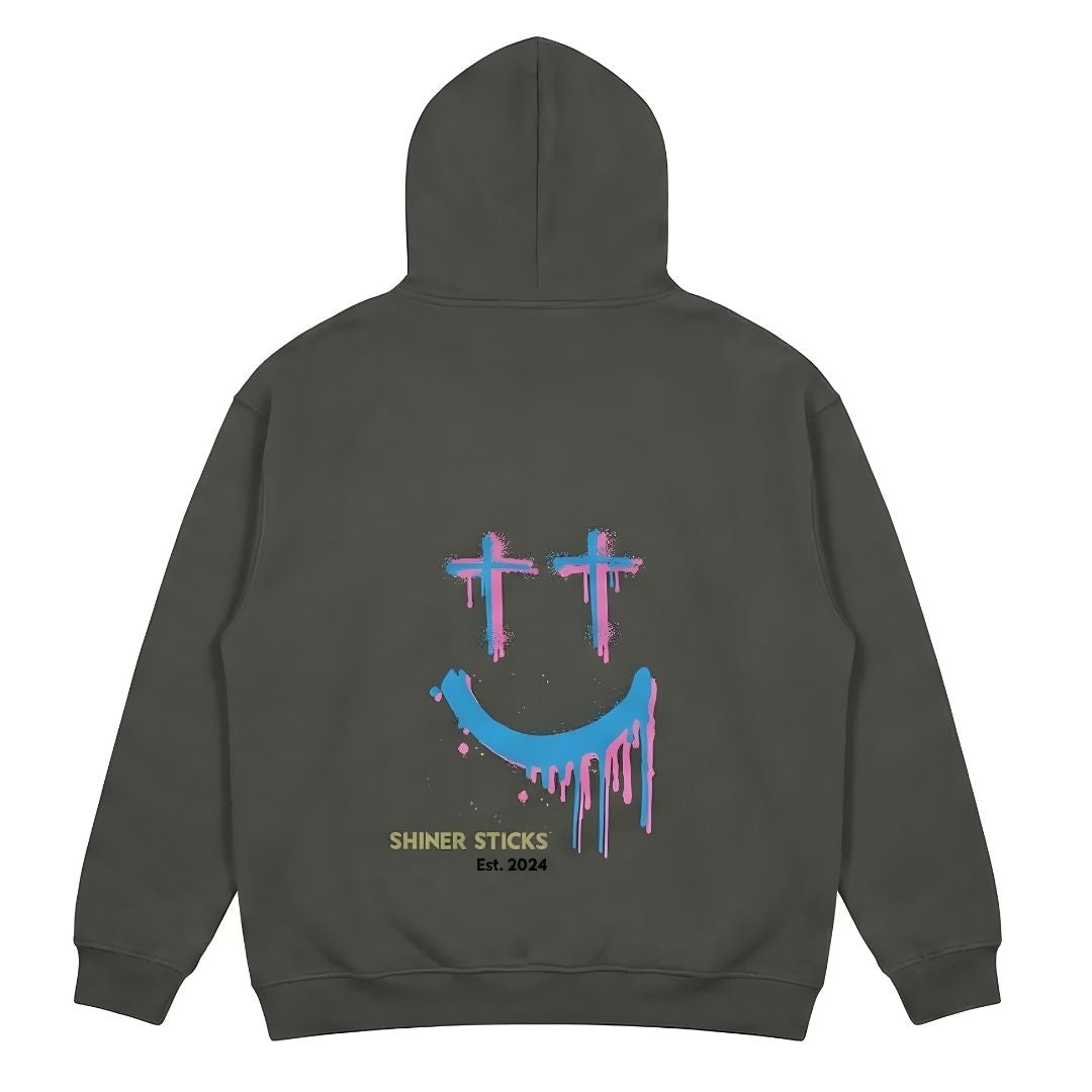 Fleece-Lined Oversized Hoodies [Dark Grey | White | Khaki | Pink] image 7